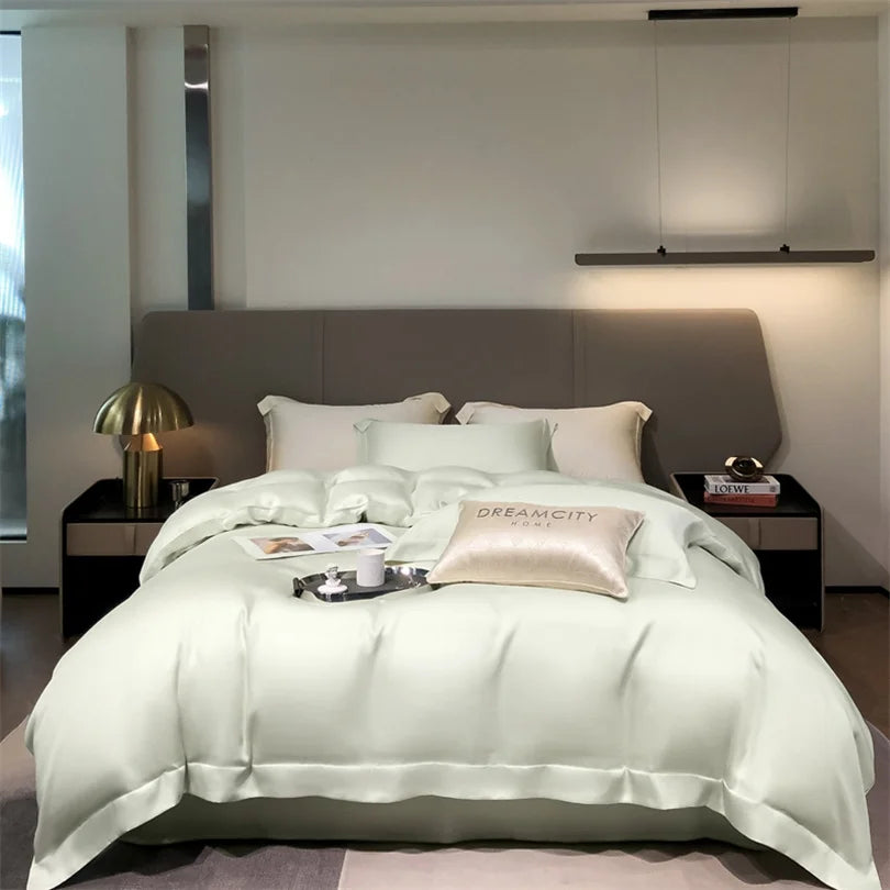 Dreamreal Pure Bamboo Bedding Set for Hotel Home Luxury Organic Bamboo Duvet Cover Fitted Bed Sheet Sets Pillowcase Cooling Soft Dream Tech Sleep