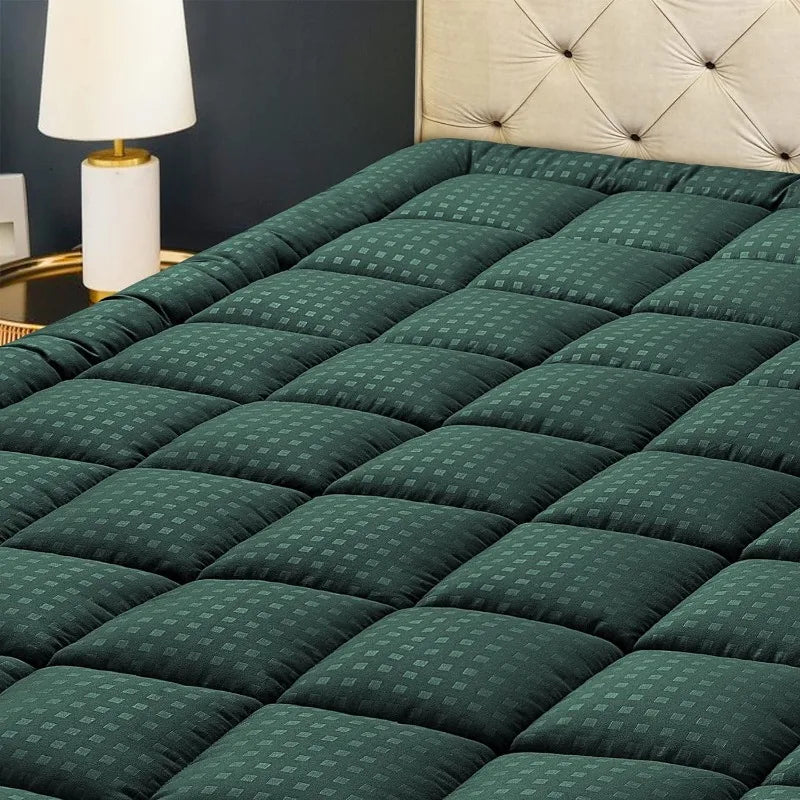 Quilted Fitted Mattress Pad Protector | Cooling, Pillow Top, Breathable & Fluffy Soft Topper Dream Tech Sleep