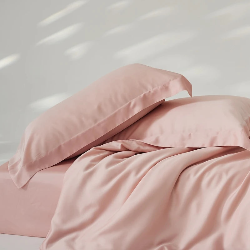 Organic Bamboo Summer Bedding Set | Luxury Bed Sheets Queen, King Size Dream Tech Sleep