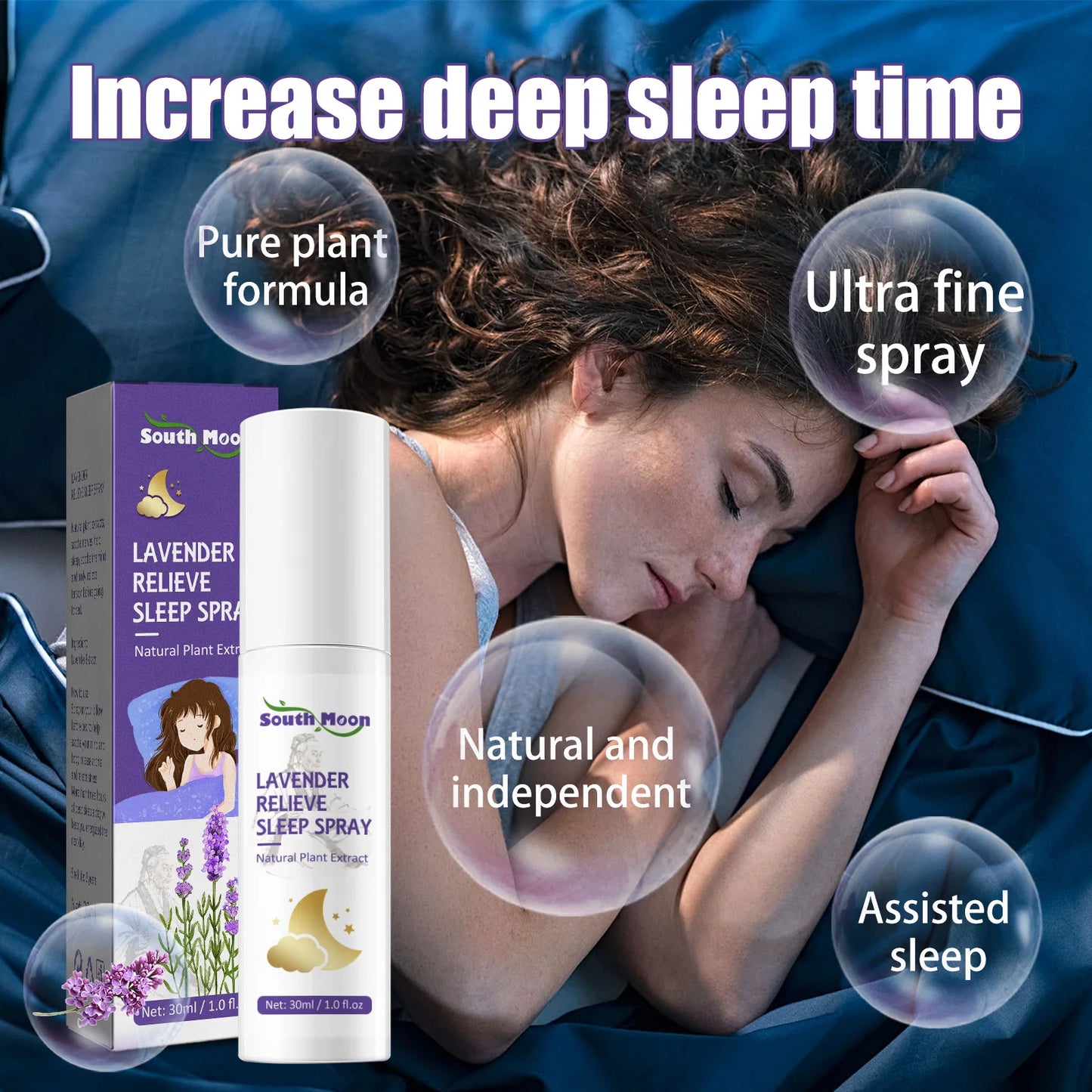 Lavender Insomnia Spray | Natural Plant Extract for Stress Relief Dream Tech Sleep