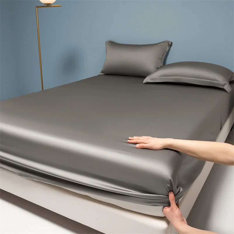 Bamboo Bed Sheet Set | Luxury Organic Fitted & Flat Sheets, Pillowcase for Double, Queen, King Size Dream Tech Sleep