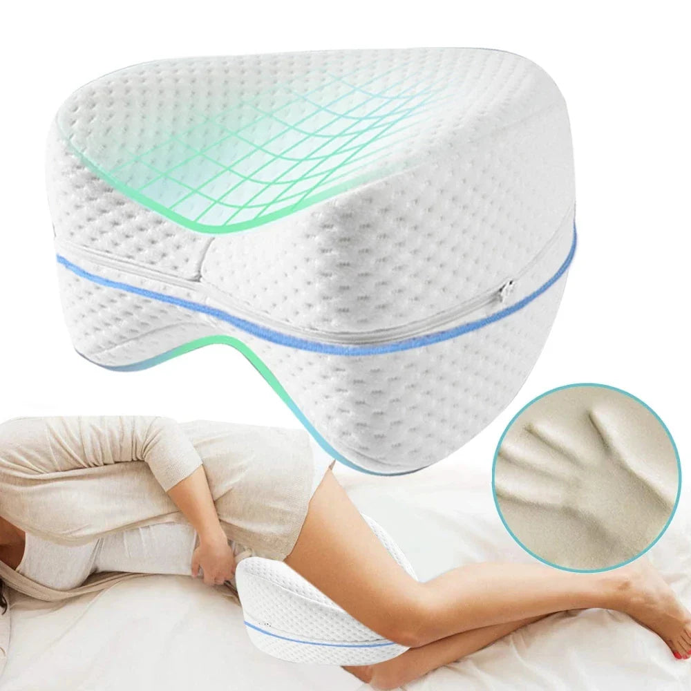 Memory Cotton Leg Pillow Sleeping Orthopedic Sciatica Back Hip Joint Pain Relief Thigh Leg Pad Cushion Home Memory Foam Dream Tech Sleep