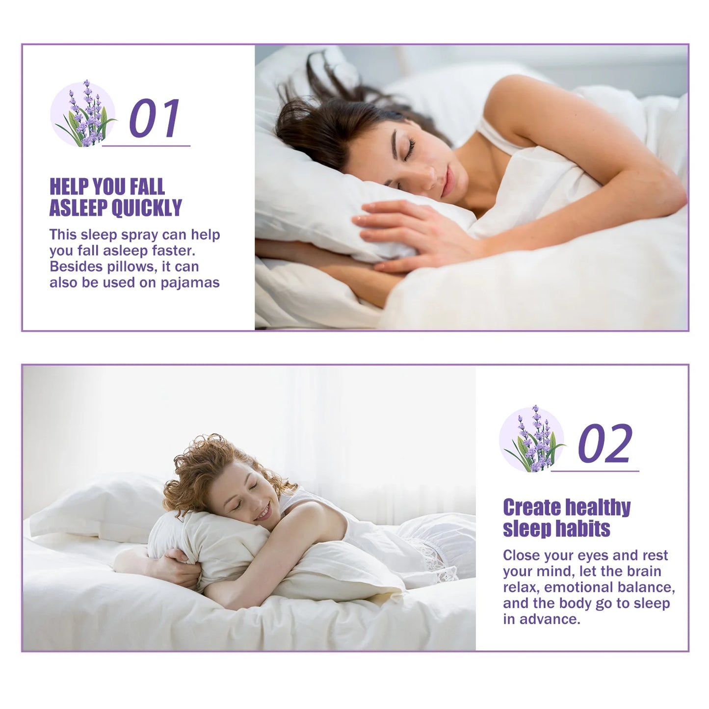 Lavender Insomnia Spray | Natural Plant Extract for Stress Relief Dream Tech Sleep