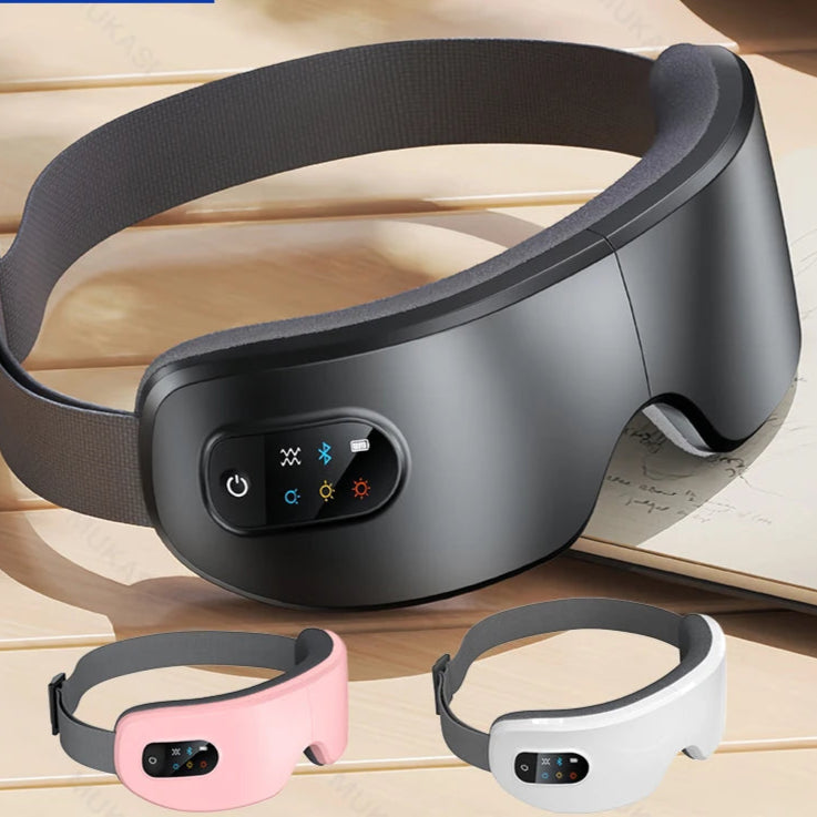 MUKASI Eye Massager with Vibration Bluetooth Music, Smart Massage Eye Mask for Eye Relax, Reduce Eye Strain, Improve Sleep Dream Tech Sleep