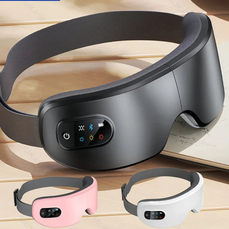 MUKASI Eye Massager with Vibration Bluetooth Music, Smart Massage Eye Mask for Eye Relax, Reduce Eye Strain, Improve Sleep Dream Tech Sleep