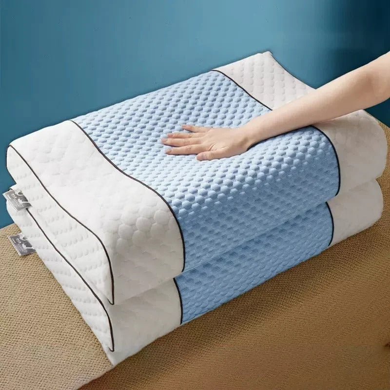Ice Cooling Thai Latex Pillow | Slow Rebound Orthopedic Neck Support Dream Tech Sleep