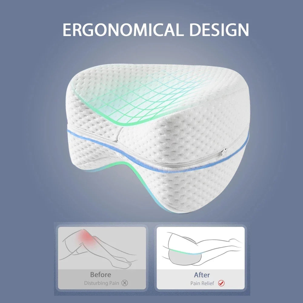 Memory Cotton Leg Pillow Sleeping Orthopedic Sciatica Back Hip Joint Pain Relief Thigh Leg Pad Cushion Home Memory Foam Dream Tech Sleep