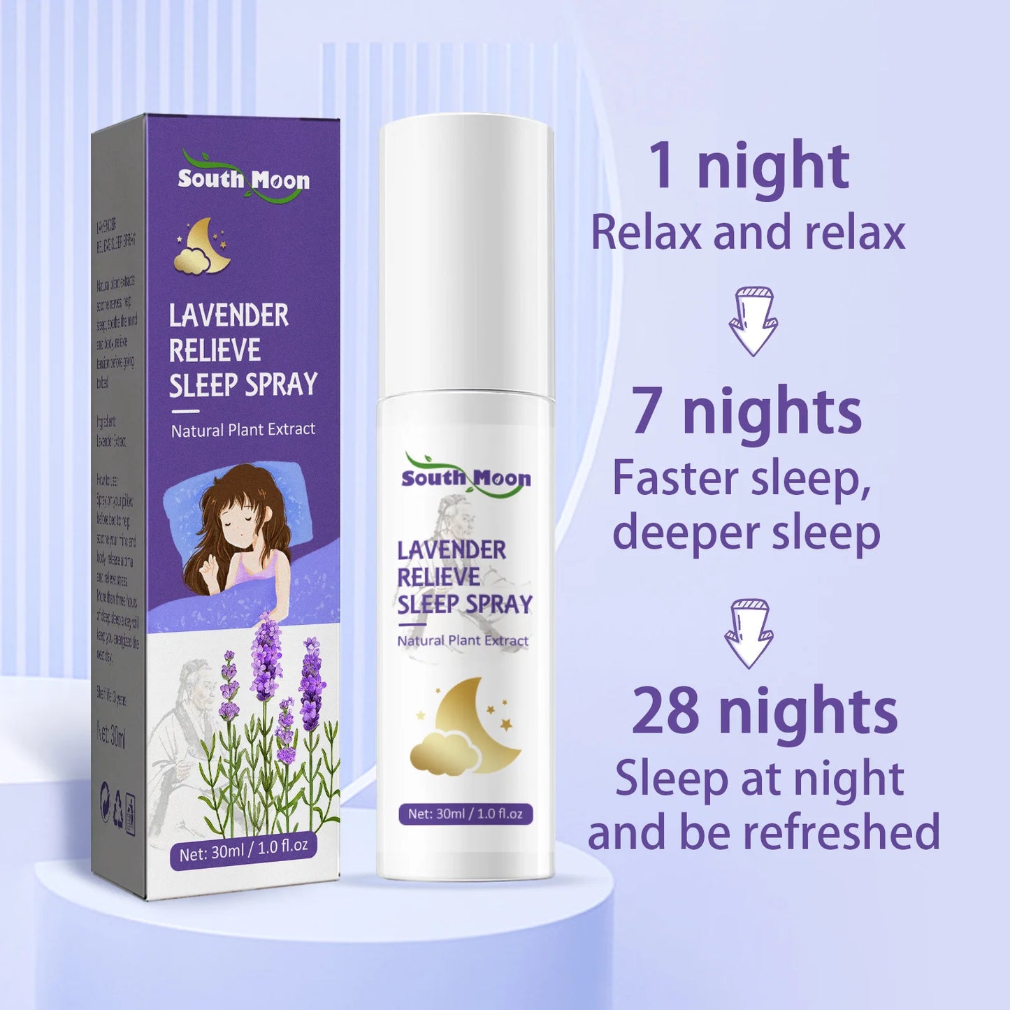 Lavender Insomnia Spray | Natural Plant Extract for Stress Relief Dream Tech Sleep
