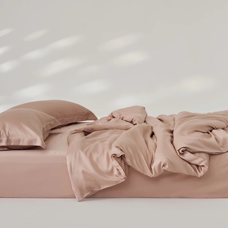 Organic Bamboo Summer Bedding Set | Luxury Bed Sheets Queen, King Size Dream Tech Sleep
