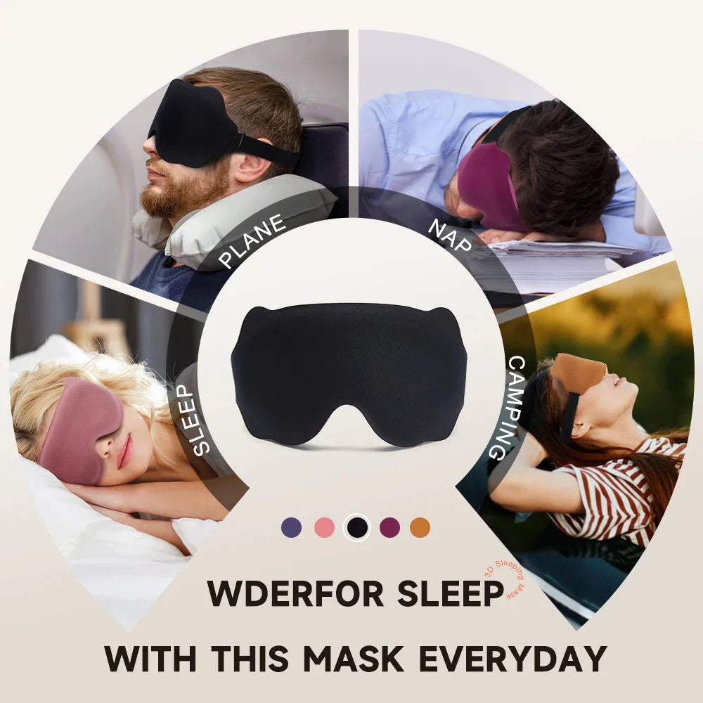 3D Mask for Sleep Eye Mask Lights Blockout Soft Padded Sleeping Masked Fabric Cover Shade Blindfold Eyepatch Travelsleepmask  Dream Tech Sleep