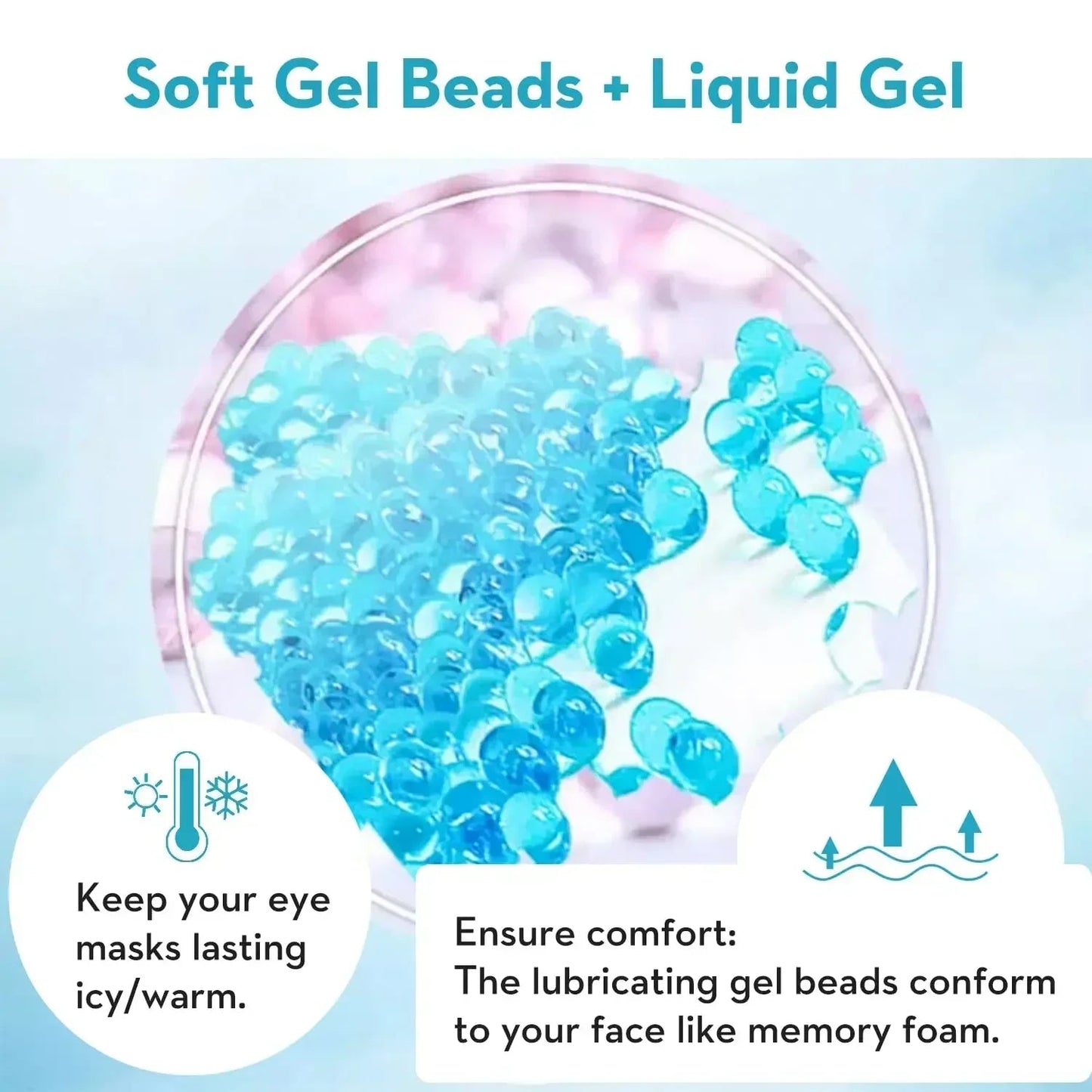 PVC Eye Mask Cooling Eye Mask Hot Cold Compress Gel Beads Eye Mask for Puffy Eyes Dark Circles Reduce Eyes Dry Sleep Eyes Mask My Store