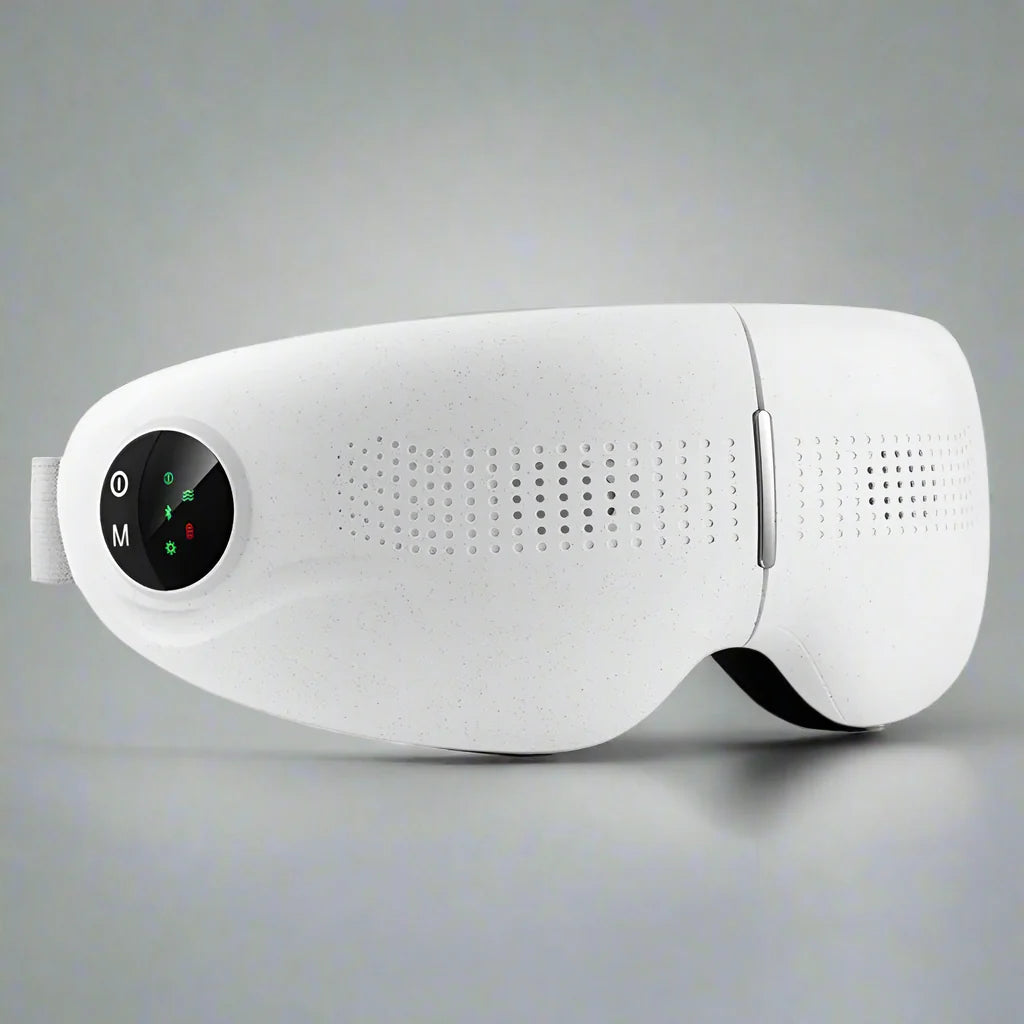 Eye Massager Smart Vibration Heating Eye Mask Relieve Fatigue Bluetooth Music Eye Massage Relax Migraines Relief Improve Sleep Dream Tech Sleep