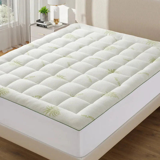 Mattress Topper for Back Pain | Cooling, Extra Thick, Soft Quilted Cover Dream Tech Sleep