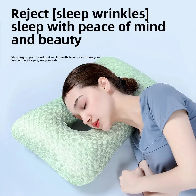 Polyester Cotton Beauty Pillow Anti-Aging Face Care Side Sleep Prevention Ear Pressure Relief Deep Sleep Support Adult Insomnia Dream Tech Sleep