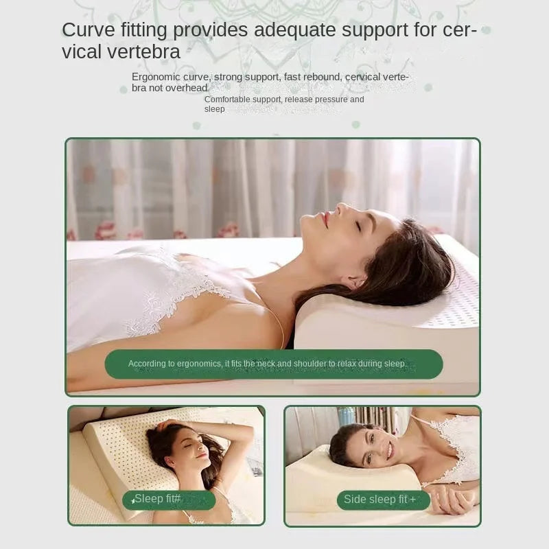 TAIHI 93% Natural Latex Pillow for Neck Pain Dream Tech Sleep