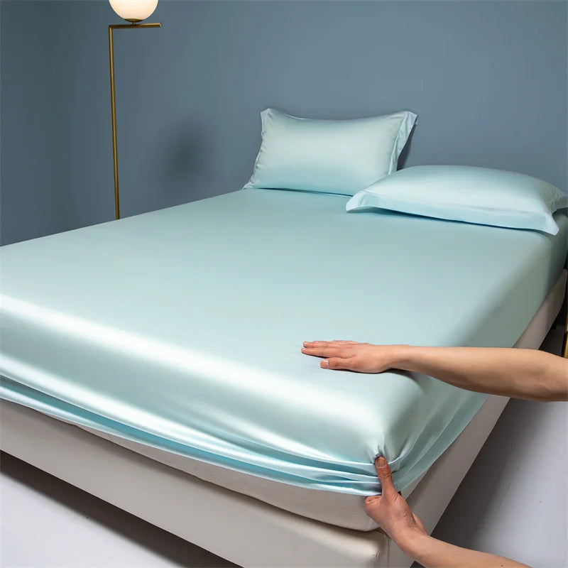 Bamboo Bed Sheet Set | Luxury Organic Fitted & Flat Sheets, Pillowcase for Double, Queen, King Size Dream Tech Sleep