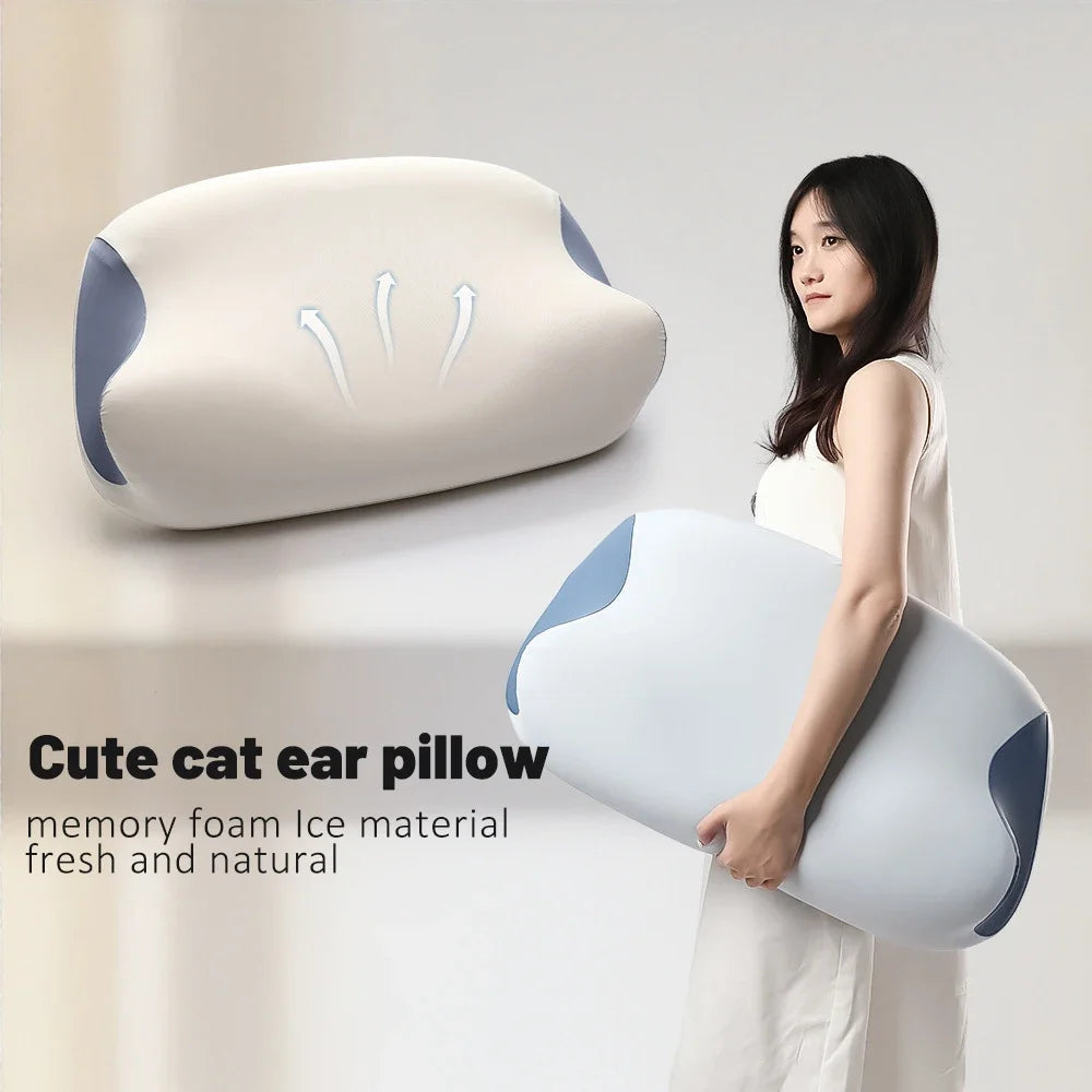 Cervical Pillow for Neck Pain Relief Hollow Design Odorless Memory Foam Pillows with Cooling Case Adjustable Orthopedic Bed Dream Tech Sleep