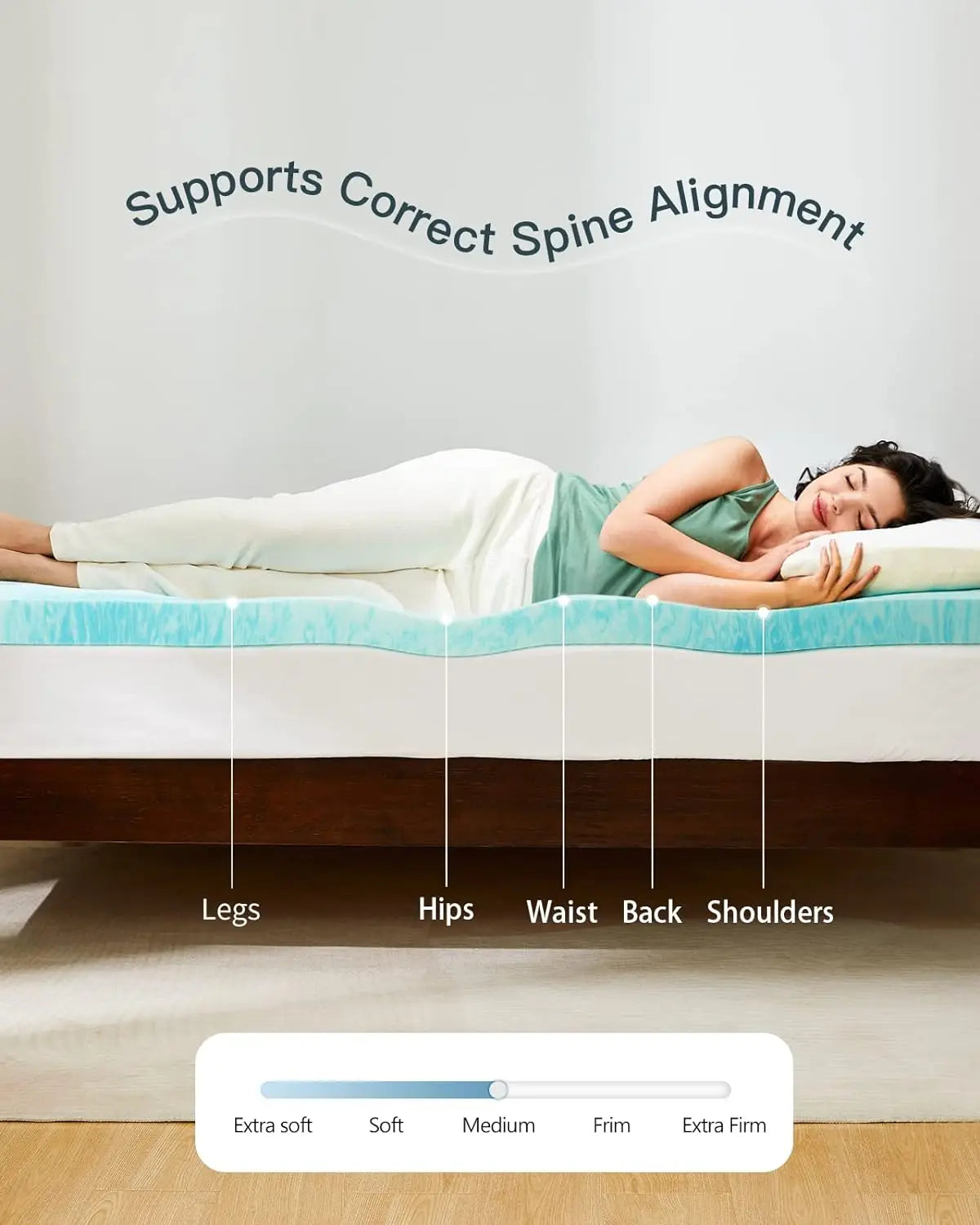 Twin Memory Foam Mattress Topper | Pressure Relief, Cooling Gel Infusion, Multiple Sizes Dream Tech Sleep