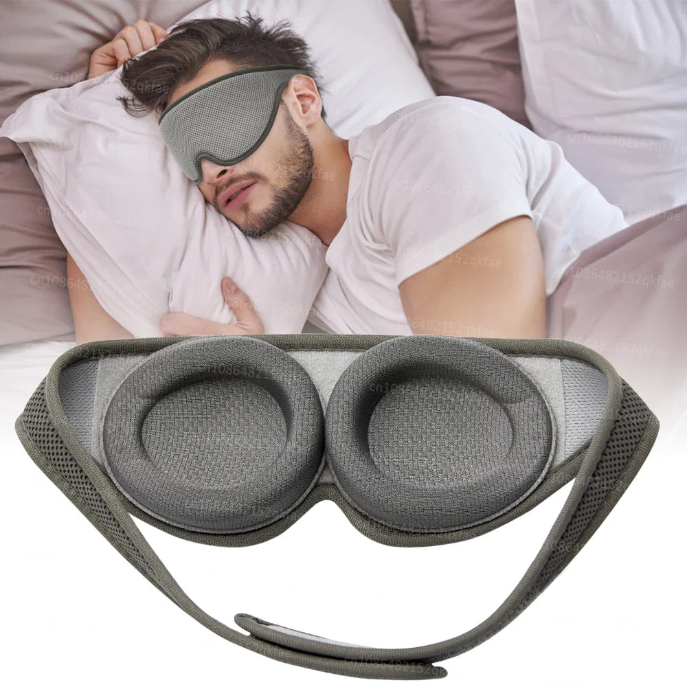 3D Sleep Eye Mask - 100% Blackout Adjustable Eye Cover for Sleep Aid Dream Tech Sleep