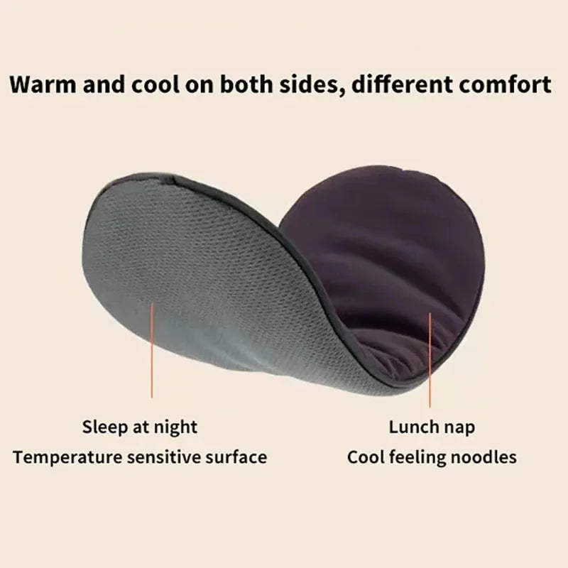 Sleep Light Blocking Eye Mask and Gel Cold Ice Pack Double-Sided Ice Silk Warm Cool Sleep Eye Mask for Travel Sleeping Dream Tech Sleep