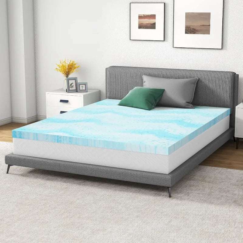 2 Inch Gel Infused Memory Foam Mattress Topper  Dream Tech Sleep