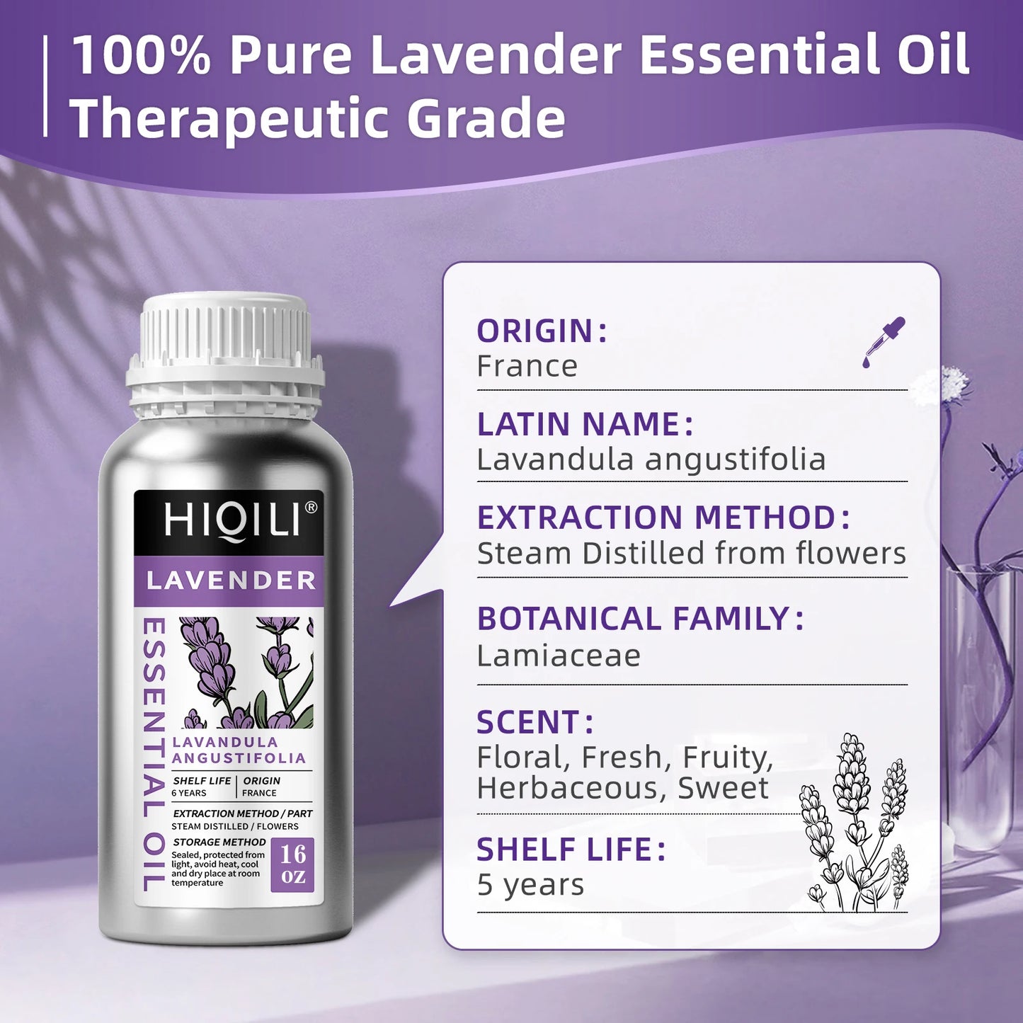 Lavender Essential Oils, 100% Pure for Aromatherapy Dream Tech Sleep