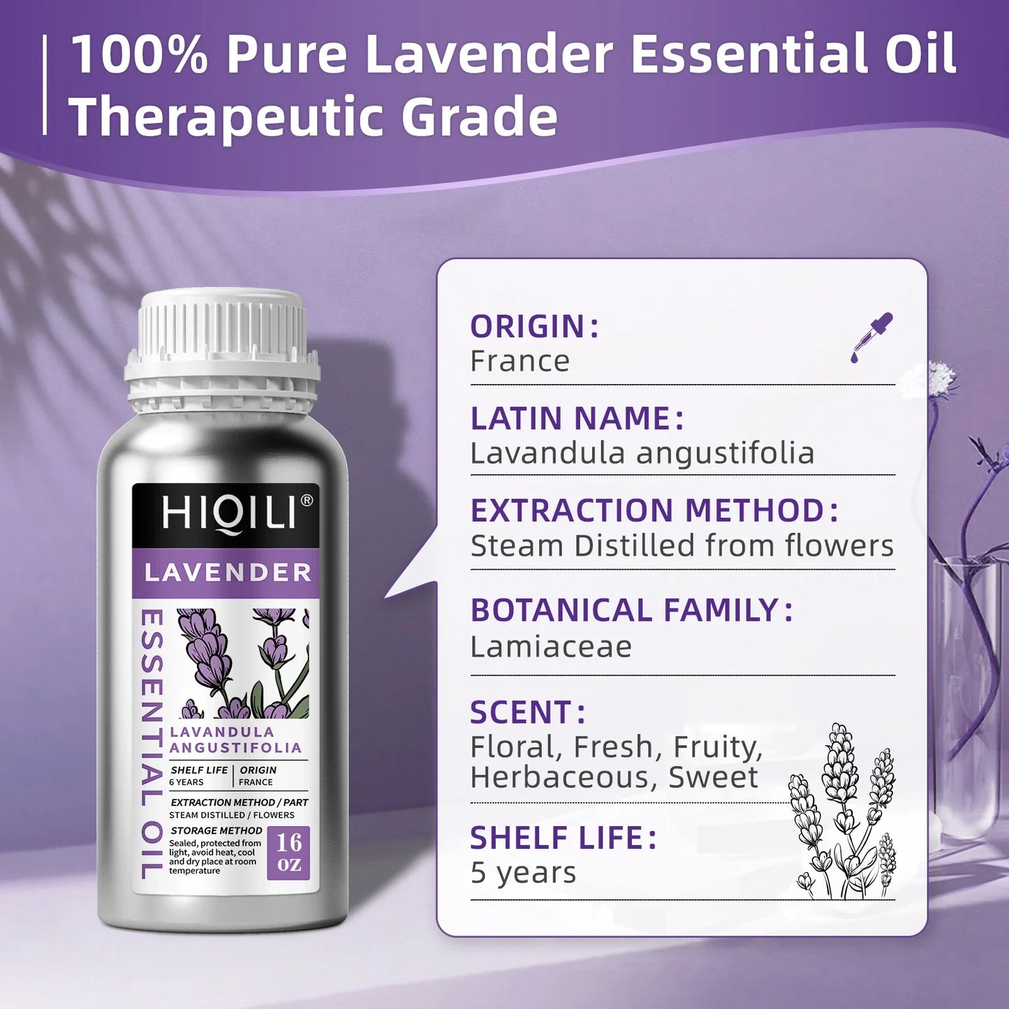 Lavender Essential Oils, 100% Pure for Aromatherapy Dream Tech Sleep