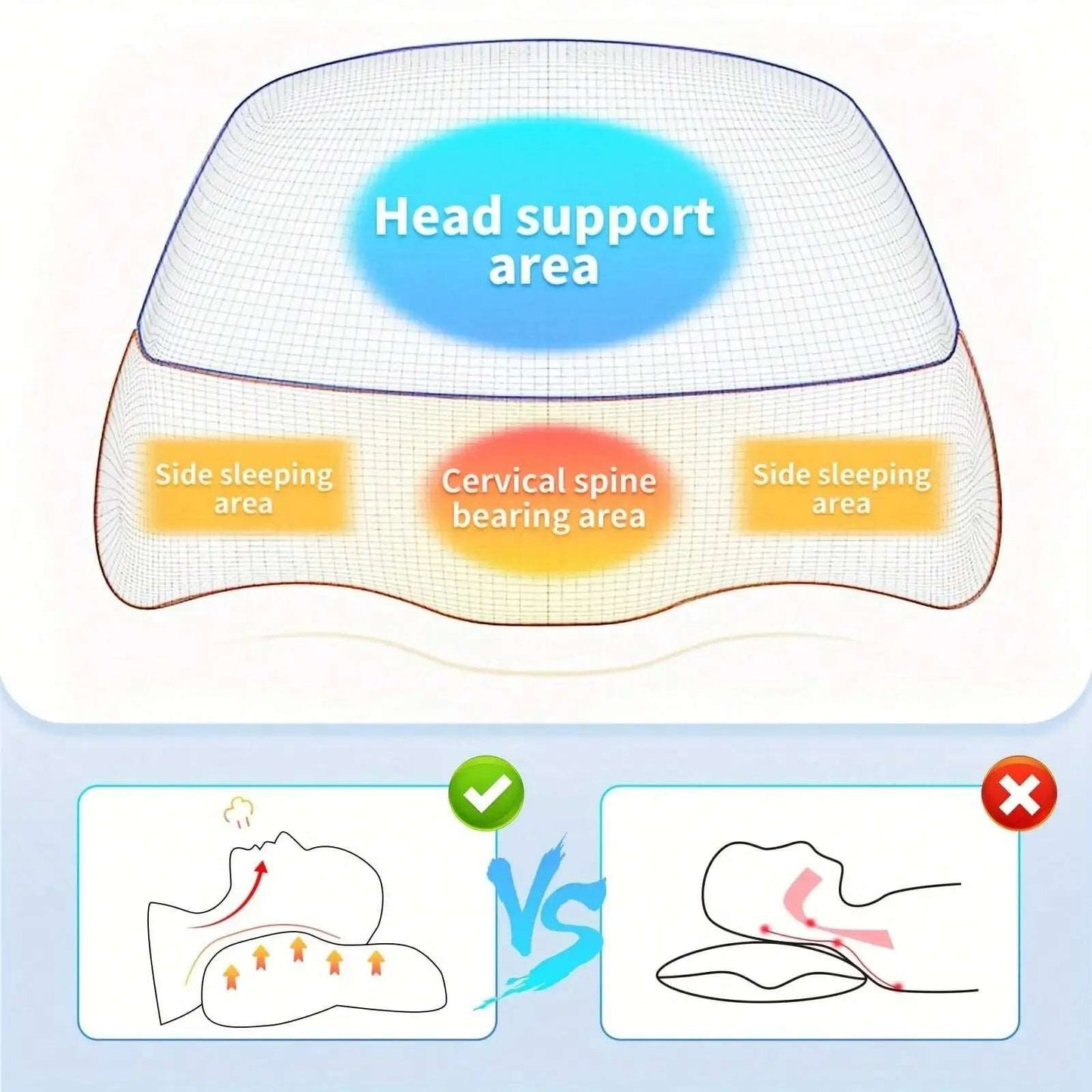 Adjustable Memory Foam Neck Pillow Dream Tech Sleep