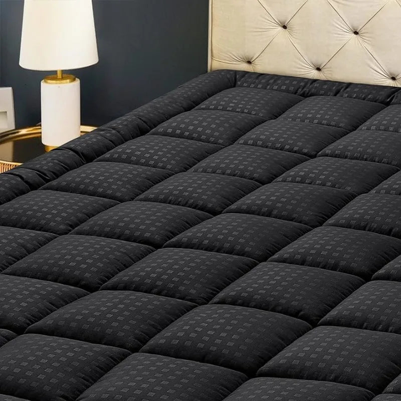Quilted Fitted Mattress Pad Protector | Cooling, Pillow Top, Breathable & Fluffy Soft Topper Dream Tech Sleep