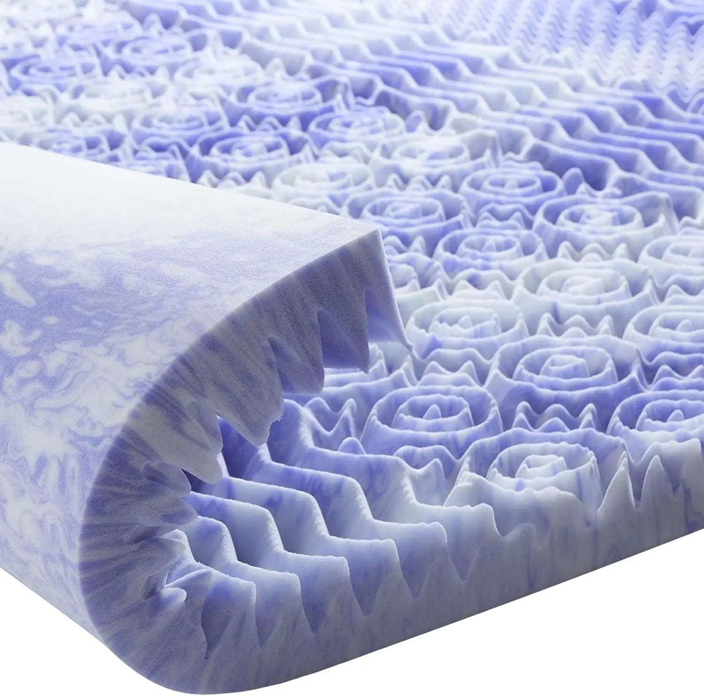 7-Zone Cooling Gel Memory Foam Mattress Topper Dream Tech Sleep