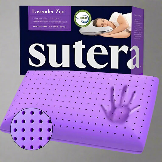 Memory Pillow Breathable Ventilated Perforat Sleeping Essential Lavender Oil Infused Cooling Pillow Neck Shoulder Back Support Dream Tech Sleep