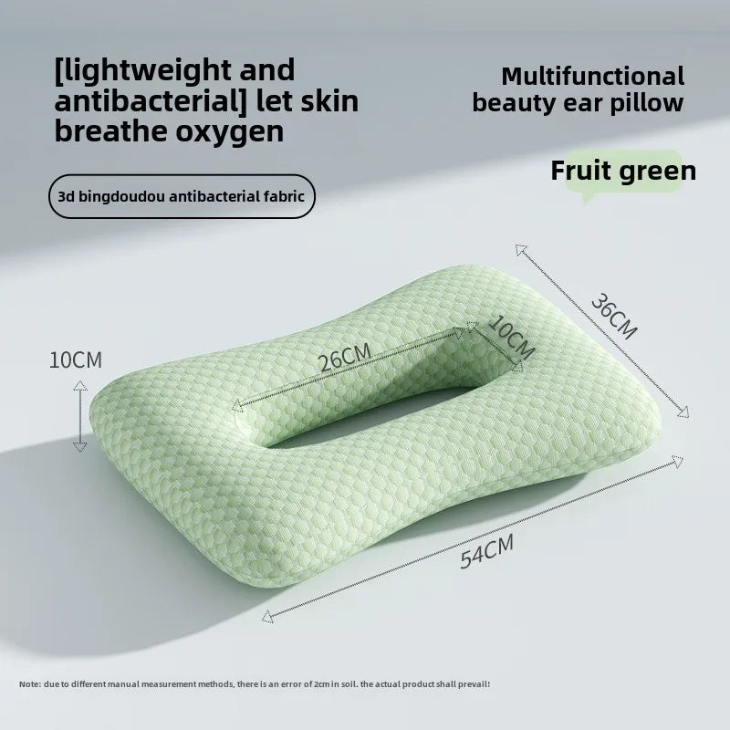 Polyester Cotton Beauty Pillow Anti-Aging Face Care Side Sleep Prevention Ear Pressure Relief Deep Sleep Support Adult Insomnia Dream Tech Sleep