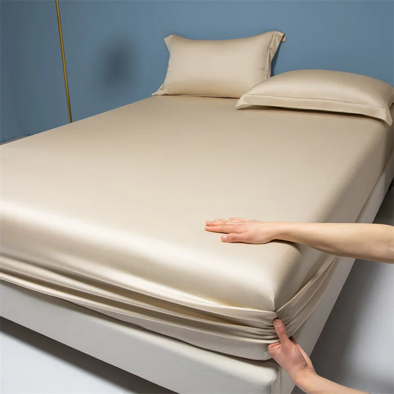 Bamboo Bed Sheet Set | Luxury Organic Fitted & Flat Sheets, Pillowcase for Double, Queen, King Size Dream Tech Sleep