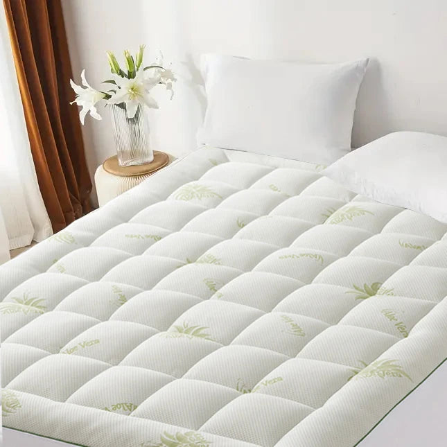 Aloe Vera Mattress Protector – Soft, Hypoallergenic Breathable Cover My Store
