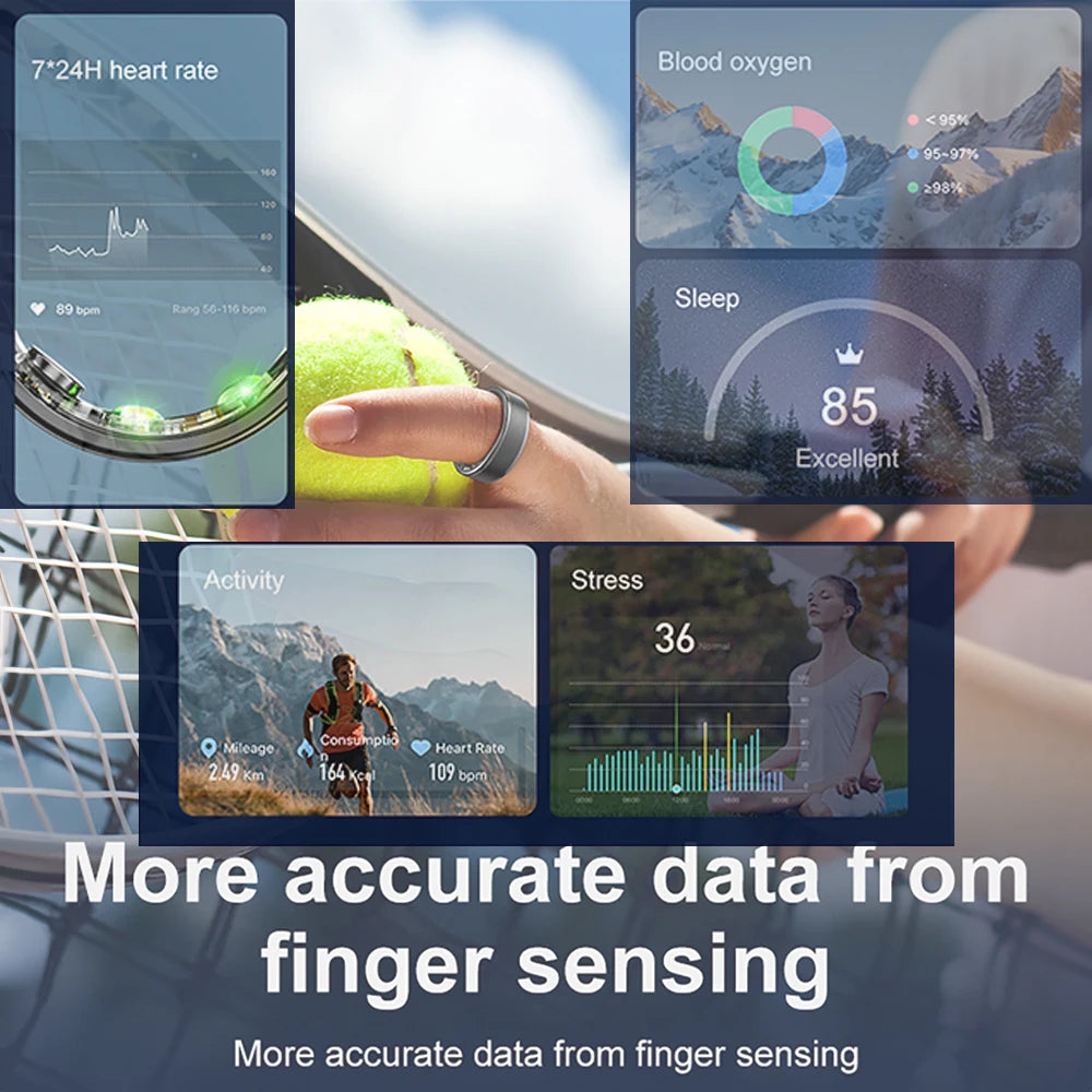 Smart Ring | Sleep Health Monitoring, IP68 & 3ATM Waterproof Dream Tech Sleep
