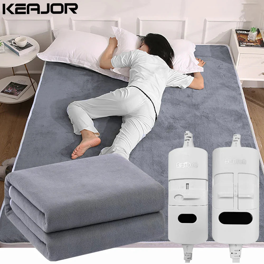 Electric Blanket 220V Thicker Automatic Thermostat Electric Heating Blanket Body Warmer Thermal Mattress for Room Blanket heated Dream Tech Sleep