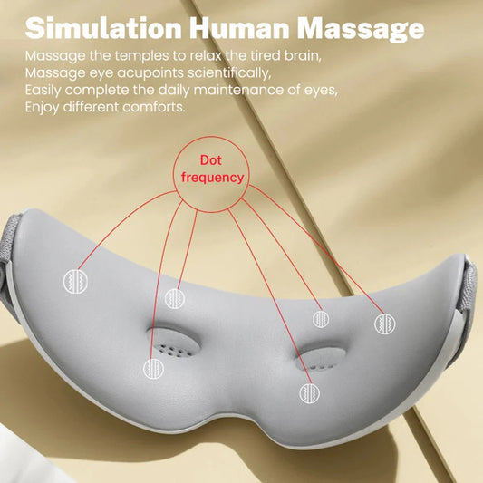 Eye Massager Smart Vibration Heating Eye Mask Relieve Fatigue Bluetooth Music Eye Massage Relax Migraines Relief Improve Sleep  Dream Tech Sleep