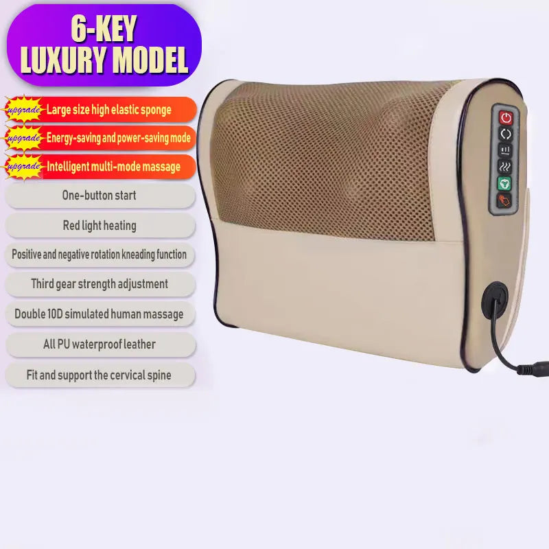 2024 Electric Neck Massager Pillow Multifunctional Massage Pillow Device Neck Health Massager Relaxation Pillow Massager Dream Tech Sleep