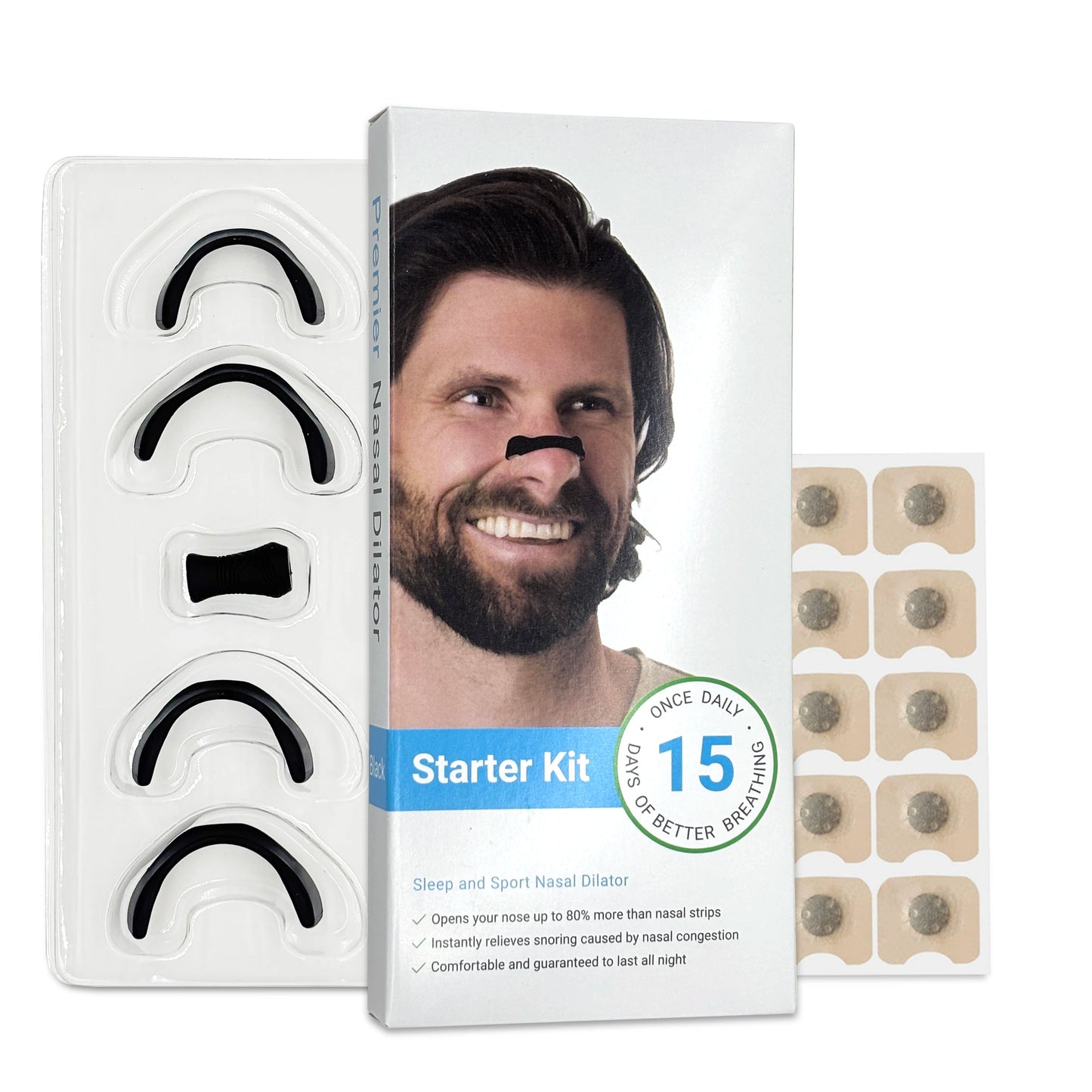 15Pairs Magnetic Nasal Breathing Dilators Kits Sport Nasal Dilator Boost Oxygen Intake,Breathing Refill Nose Clip Dream Tech Sleep