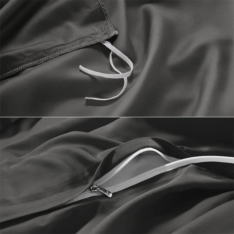 Organic Bamboo Bedding Set | Luxury Silky Duvet Cover, Pillowcase for Queen and King Size Dream Tech Sleep