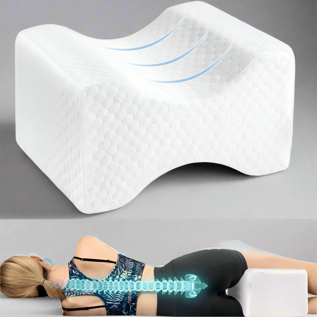 Memory Foam Knee Pillow for Orthopedic Sciatica Back Leg Hip Align Spine Pregnancy Body Pillows Back Support for Side Sleepers Dream Tech Sleep
