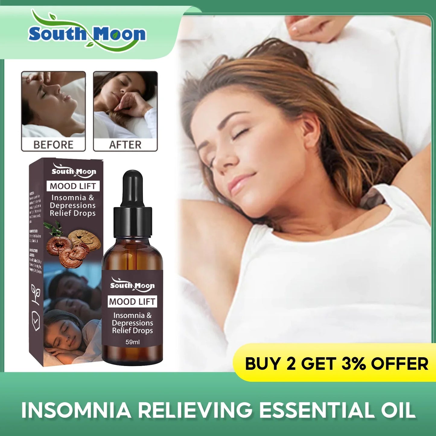 Insomnia Treatment Drops for Deep Sleep and Headache Relief Dream Tech Sleep