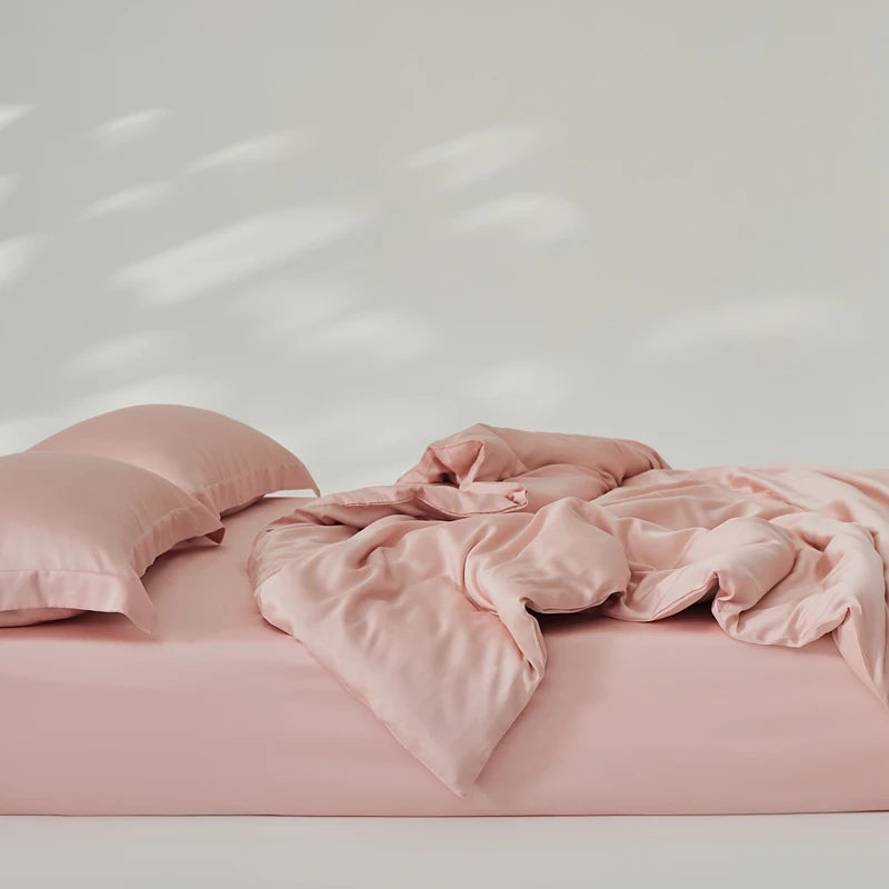 Organic Bamboo Summer Bedding Set | Luxury Bed Sheets Queen, King Size Dream Tech Sleep