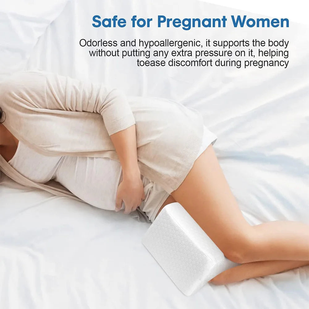 Memory Foam Knee Pillow for Orthopedic Sciatica Back Leg Hip Align Spine Pregnancy Body Pillows Back Support for Side Sleepers Dream Tech Sleep