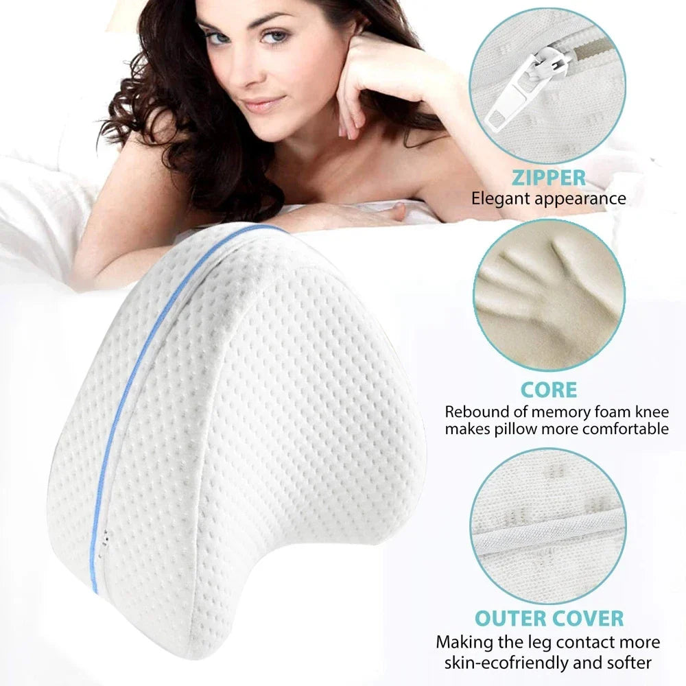 Memory Cotton Leg Pillow Sleeping Orthopedic Sciatica Back Hip Joint Pain Relief Thigh Leg Pad Cushion Home Memory Foam Dream Tech Sleep