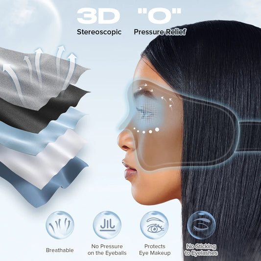 3D Bluetooth Sleeping Mask Headphones Eye Mask Comfortable Wireless Music Sleep Mask Noise Reduction Blackout Sleeping Mask  My Store