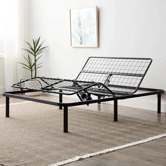 Full Size Adjustable Bed Frame, Independent Head and Foot Incline, Powerful Quiet Motor, Electric Beds Base, Ergonomic Bed Frame Dream Tech Sleep