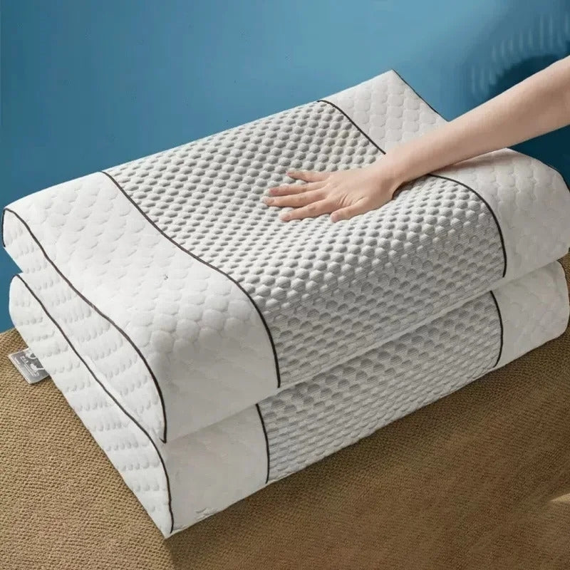 Ice Cooling Thai Latex Pillow | Slow Rebound Orthopedic Neck Support Dream Tech Sleep