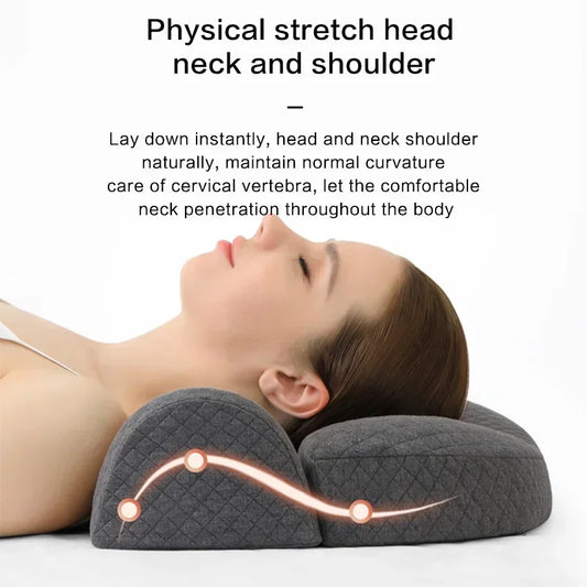 Cervical Pillow, Memory Foam Contour Pillow, Bed Pillows for Side Sleeper Ergonomic Orthopedic Sleeping Pillow Dream Tech Sleep