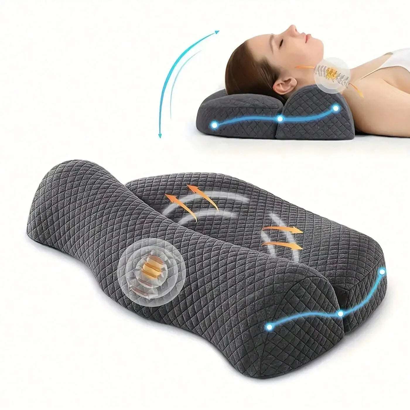 Adjustable Memory Foam Neck Pillow Dream Tech Sleep